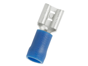 Flachsteckhülse teilisoliert blau 6,3mm f. 1,5-2,5mm² (100 Stück) - More 1