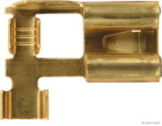 Blade receptacle, angled, brass, 8.0 mm, 1.5-2.5 mm² (100 pieces) - More 1