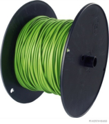 Electric cable, green, single-core, FLY, 1x1.5 mm² (100 m on spool) - More 1