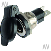 Steckdose 2 polig 12mm mit Schnappdeckel - More 1