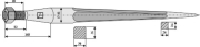 Frontladerzinken gerade, L= 910 mm, M28 x 1,5 mm - More 1