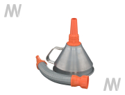 Combi funnel tinplate, with strainer and flex spout, 1.3 L - More 1
