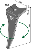 Kreiseleggenzinken, rechte Ausführung, L=350 mm, für Amazone