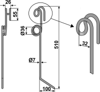 Harrow tines