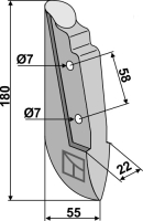 Metal sowing coulter