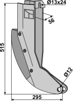 Metal sowing coulter