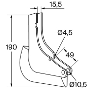 Metal sowing coulter