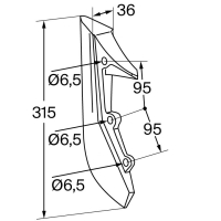 Metal sowing coulter