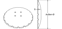 Gezahnte Scheibe mit flachem Ansatz Ø460 mm