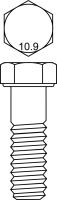 Sechskantschraube mit Schaft M12x50 DIN 931