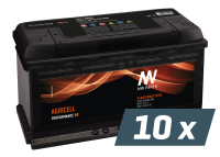 Starterbatterie-Set 12V 90Ah  10Stück