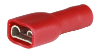 Flachsteckhülse isoliert rot 6,3mm f.0,5-1,0mm² (100Stück)