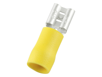 Flachsteckhülse teilisoliert gelb 6,3mm f. 4,0-6,0mm² (100 Stück)