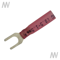 Schrumpf-Kabelschuh U-Form teilisoliert Rot 0,5 - 1,0 mm²