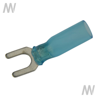 Schrumpf-Kabelschuh U-Form teilisoliert Blau 1,5 - 2,5 mm²