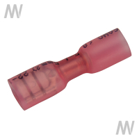 Schrumpf-Flachsteckhülse teilisoliert Rot 0,5-1,0 mm²