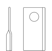 Rotorklinge VPE 25 - links, 98 x 48 x 4 mm, Bohrung Ø 19 mm