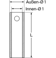 Einschweißbuchse L= 120 mm