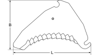 Ladewagenmesser, 425 x 265 x 6 mm, für Krone