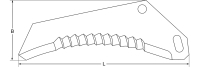 Ladewagenmesser, 433 x 145 x 5,5 mm, für Pöttinger