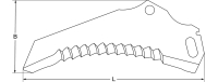 Loading vehicle blade, 412 x 165 x 5,5 mm, for Pöttinger