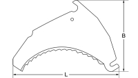 Ladewagenmesser, 430 x 280 x 5,5 mm, für Bergmann