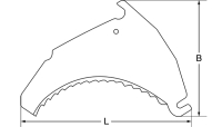 Loading vehicle blade, 430 x 280 x 5,5 mm, for Bergmann