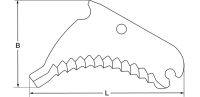 Baler blade, 385 x 230 x 5 mm, for Deutz-Fahr