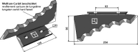Futtermischwagen Messer links, 234 x 96 x 5 mm, für Keenan