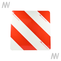 Warning sign, one-sided, 423 x 423 mm, pointing right