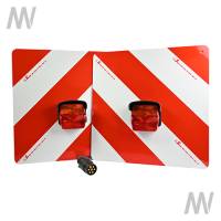 Warning sign set with rear illumination, 423 x 423 mm