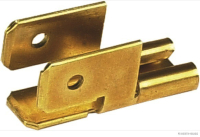 Connector, brass, 6.3 mm, 4x6.3 mm (50 pieces)