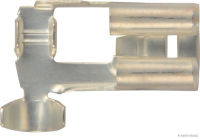 Blade receptacle, angled, bronze, silver-plated (100 pieces)