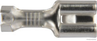 Flachsteckhülse Messing versilbert  6,3mm 1,0-2,5mm² (100 Stück)