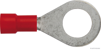 Crimp connector, ring shape, partially insulated, red, 8.4 mm, for 0.5-1,0 mm² (100 pieces)