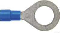 Crimp connector, ring shape, partially insulated, blue, 10.5 mm, for 1.5-2.5 mm² (50 pieces)