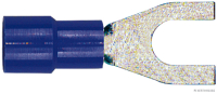 Crimp connector, U-shape, partially insulated, blue, 5.3 mm, for 1.5-2.5 mm² (100 pieces)