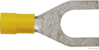 Crimp connector, U-shape, partially insulated, yellow, 10.5 mm, for 4,0-6,0 mm² (50 pieces)