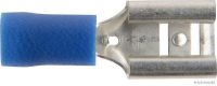Blade receptable, partially insulated, blue, 8.0 mm (50 pieces)