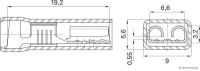 Blade receptacle, insulated, blue, 6.3 mm, for1.5-2.5 mm² (1 piece)
