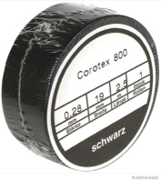 Adhesive and insulating tape, plastic, black, inscribable (10 pieces)