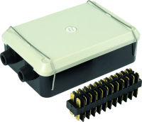 Cable junction box, 24-pole, plastic with plastic cover