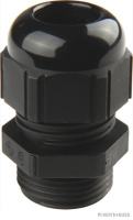 Cable gland, black, w/ PG13.5 (10 pieces)