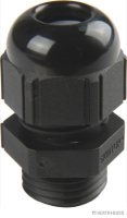Cable gland, black, w/ PG09 (10 pieces)