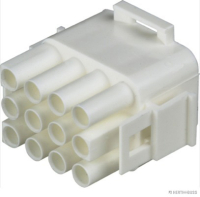 Plug & Pin Housing, round plug, AMP Tyco Mate-N-Lok, 12-pole (10 pieces)