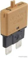 Circuit breaker, light brown, w/ Reset button, up to 32V/5A