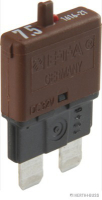 Circuit breaker, brown, w/ Reset button, up to 32V/7.5A