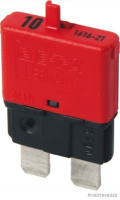 Circuit breaker, red, w/ Reset button, up to 32V/10A