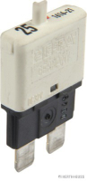 Circuit breaker, white, w/ Reset button, up to 32V/25A