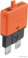 Circuit breaker, orange, w/ Reset button, up to 32V/40A